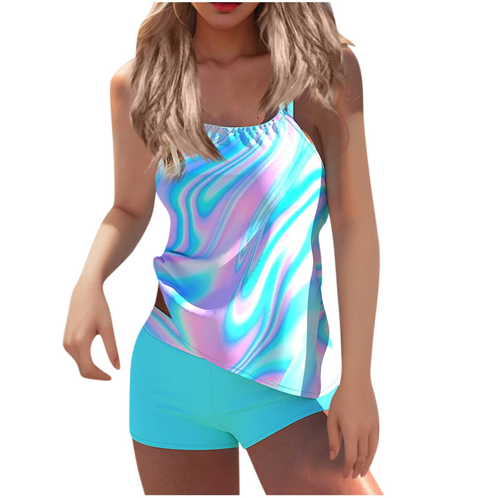 Damen Sportliches Tankini-Set mit stylischem Oberteil und bequemen Shorts Drune