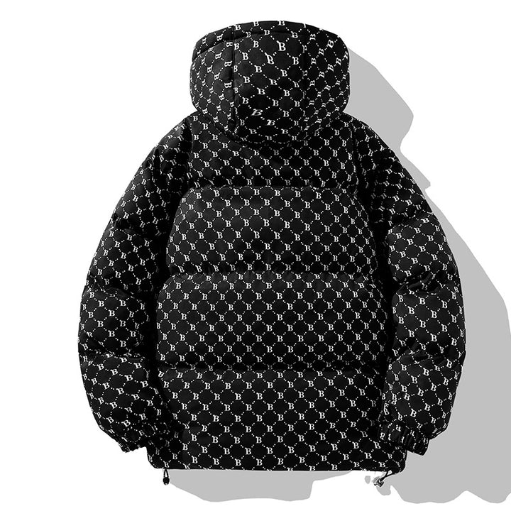 Herren Wattierter Kapuzenparka mit Thermofüllung wasserabweisender Oberfläche & Multifunktionstaschen Drune