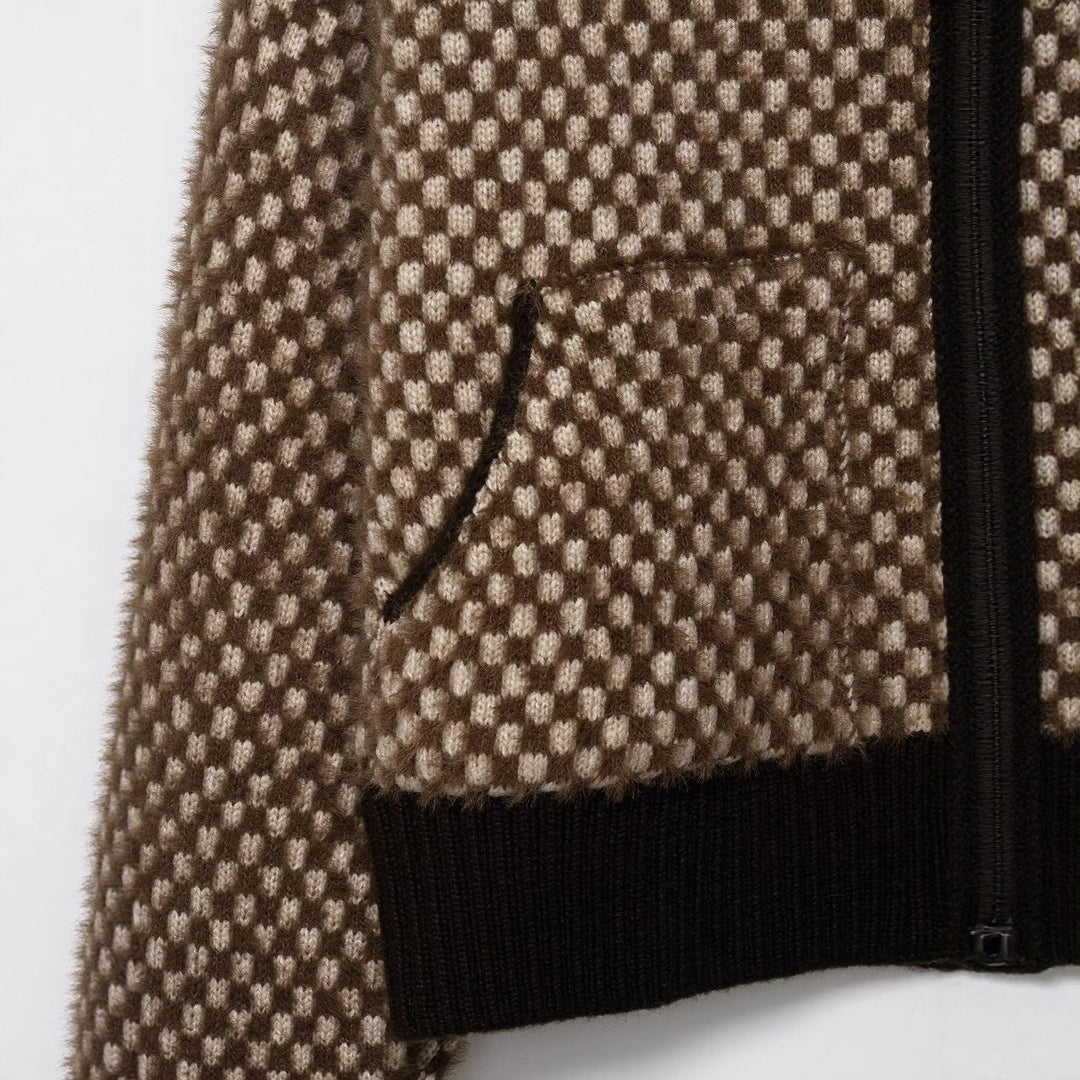 Damen modische Fleecejacke mit hohem Kragen und praktischen Taschen Drune