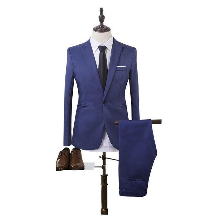 Herren nan schlanker Businessanzug mit tailliertem Sakko und Chino-Hose Drune