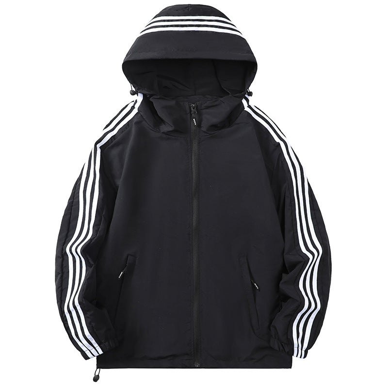 Herren Sportliche Übergangsjacke mit Kapuze und reflektierenden Akzenten Drune