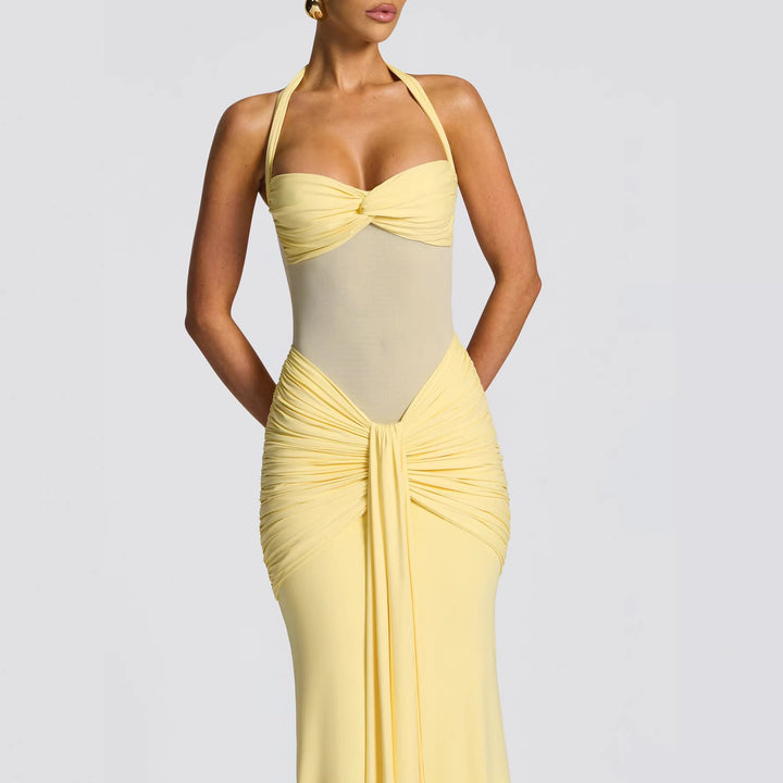 Damen Elegantes Abendkleid mit figurbetontem Schnitt und raffinierten Drapierungen Drune