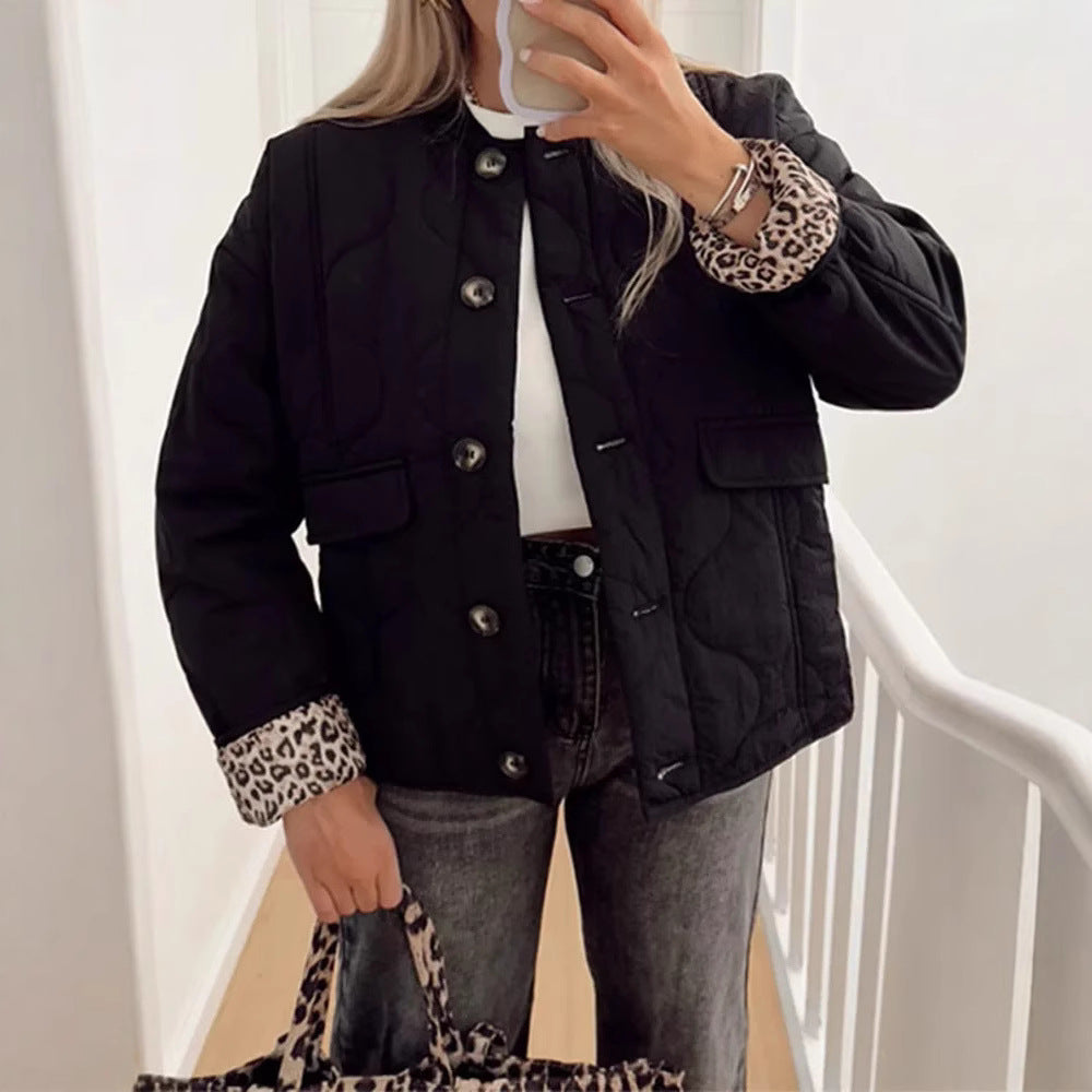 Damen gesteppte Übergangsjacke mit eleganten Taschen Drune