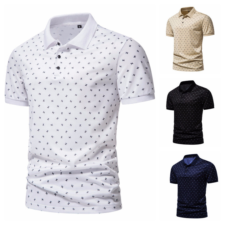 Herren Poloshirt mit modernem Muster und atmungsaktiven Eigenschaften Drune