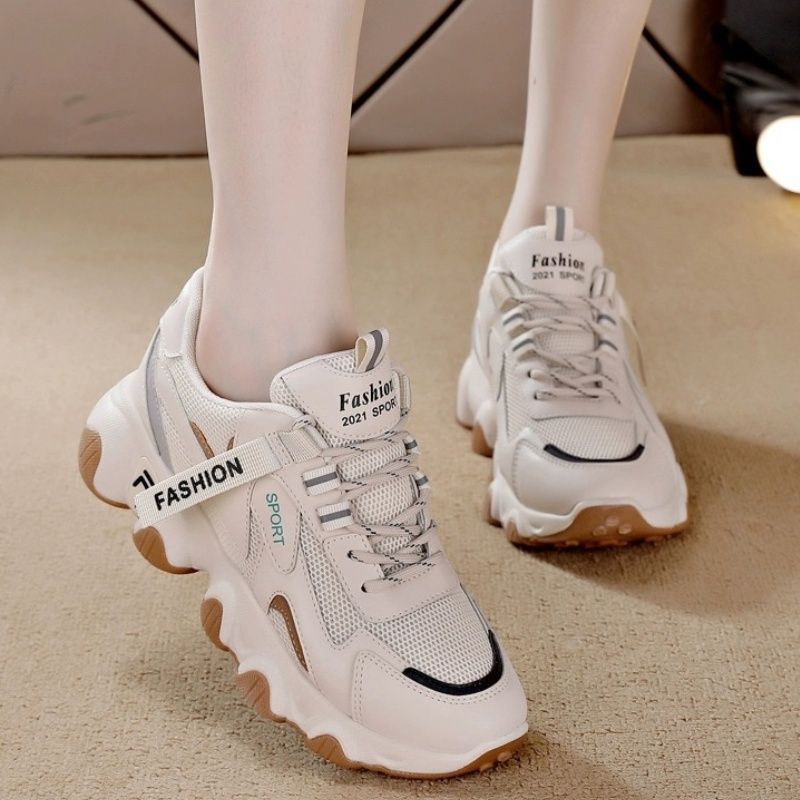 Damen Sportliche Sneaker mit atmungsaktiver Mesh-Oberfläche und dämpfender Laufsohle Drune