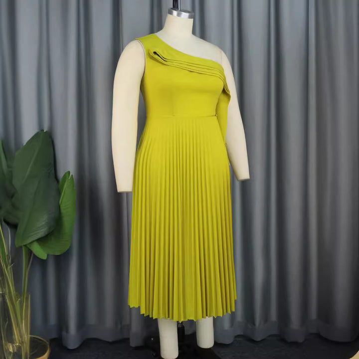 Damen Elegantes Wickelkleid mit asymmetrischem Rüschendesign Drune