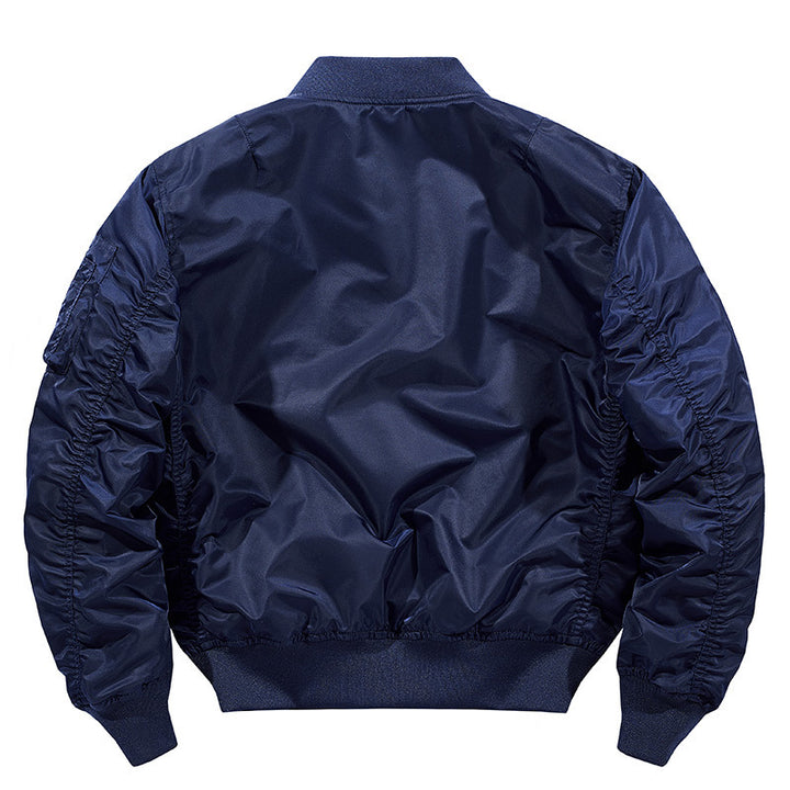 Herren Flieger-Bomberjacke aus technischem Nylon mit Rippbündchen und Ärmeltasche Drune