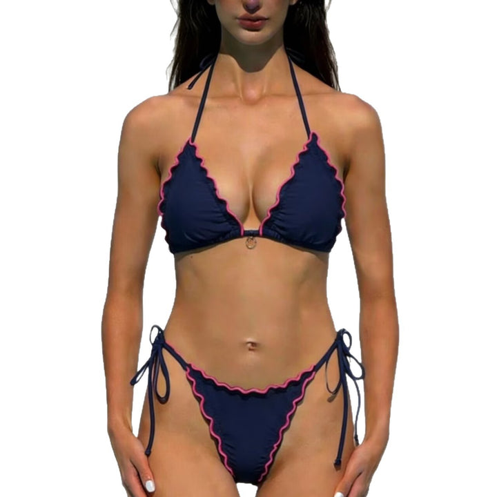 Damen Neckholder-Bikini mit Rüschendetails Drune