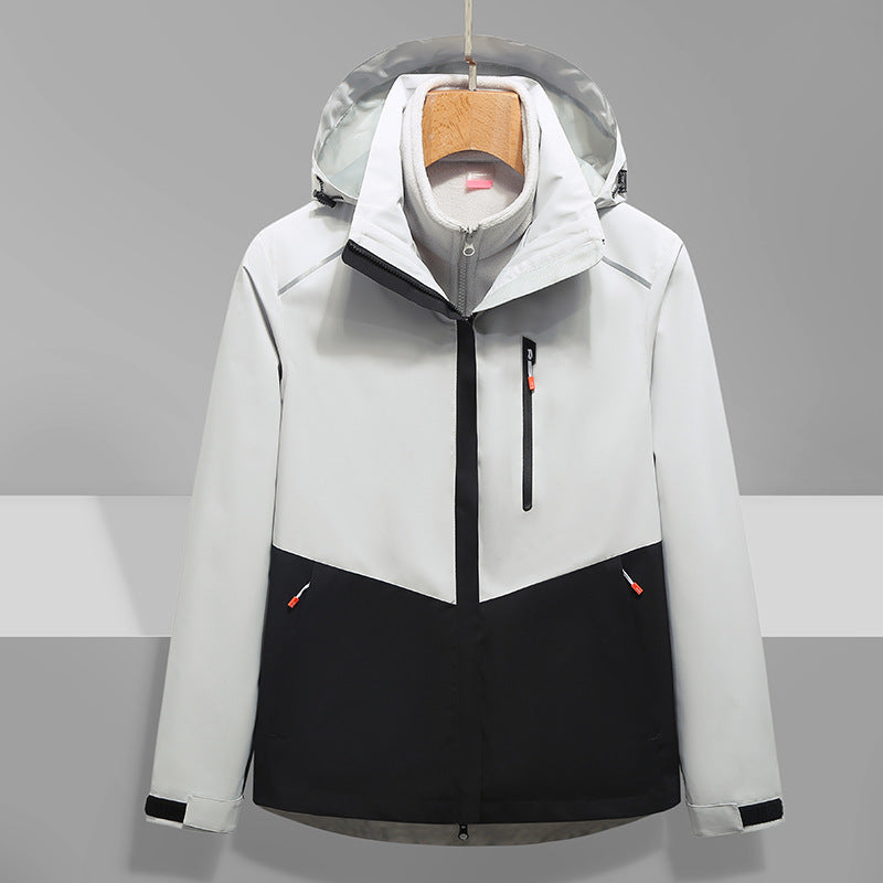 Herren Softshell-Outdoorjacke mit Kapuze, wind- und wasserdicht Drune