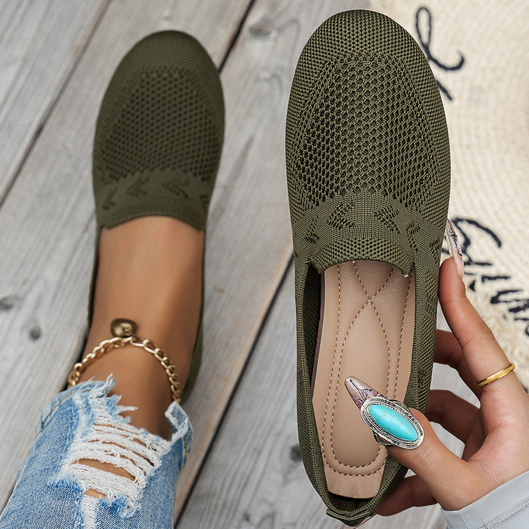 Damen Atmungsaktive Slip-On Espadrilles mit flexiblem Fußbett Drune