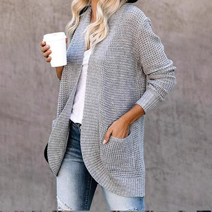 Damen Strickcardigan mit praktischen Taschen und luftiger Struktur Drune