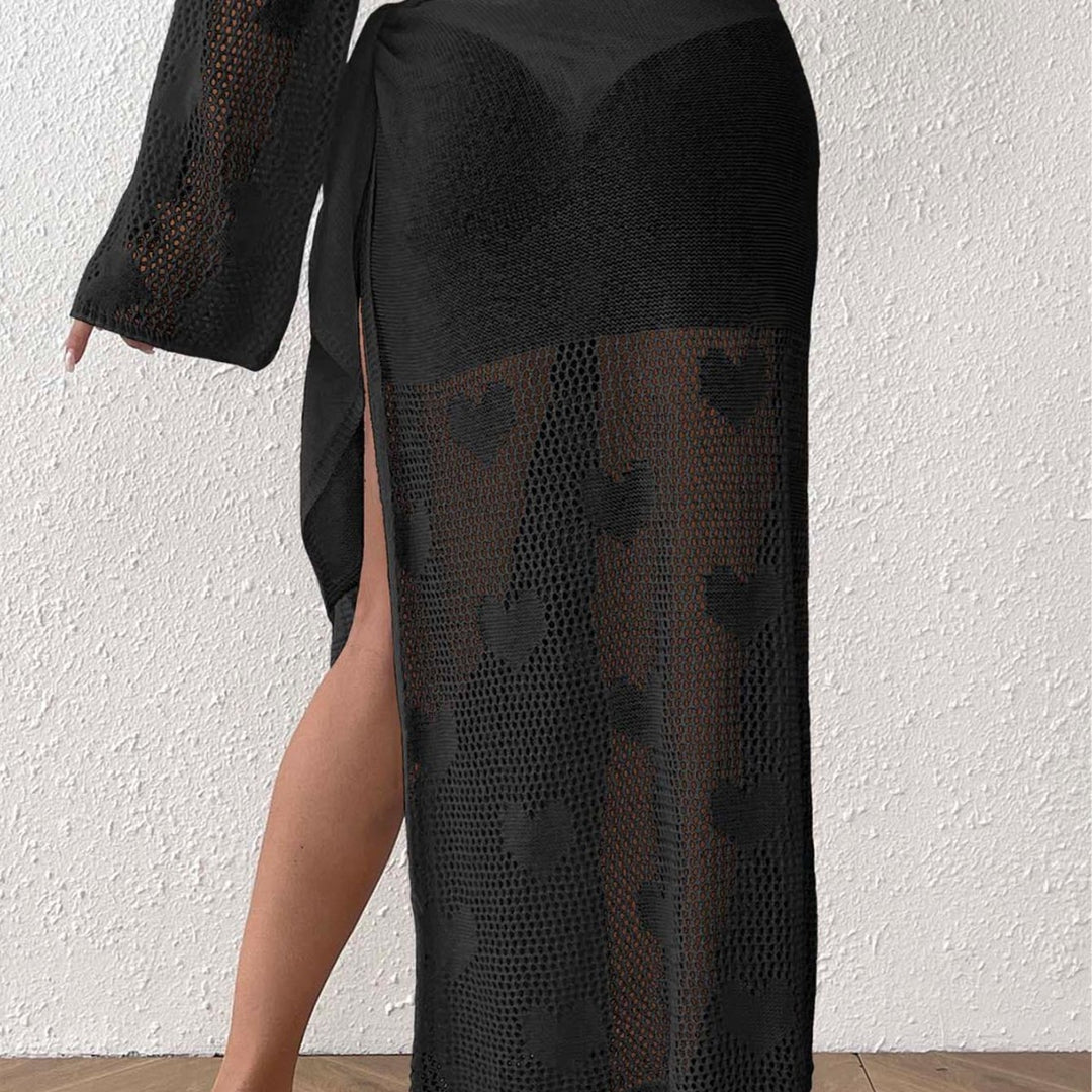 Damen transparenter Häkel-Strandsarong Drune