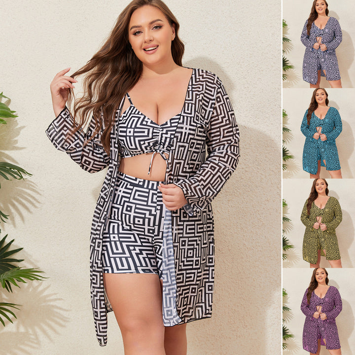 Damen Bademode-Set mit stylischem Kimono und Shorts Drune