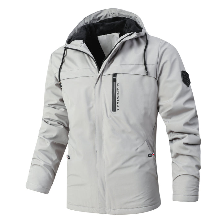 Herren Urbaner Softshell-Parka mit Teddyfleece-Innenfutter, verdecktem Reißverschluss und Brusttasche Drune