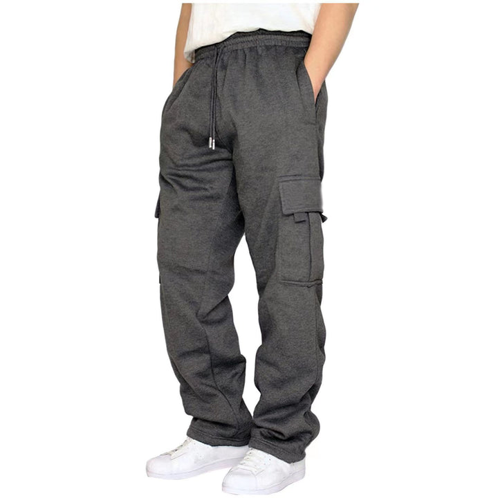 Herren heavy-duty Utility-Freizeithose mit Kordelzug, aufgesetzten Cargotaschen und relaxed Fit Drune