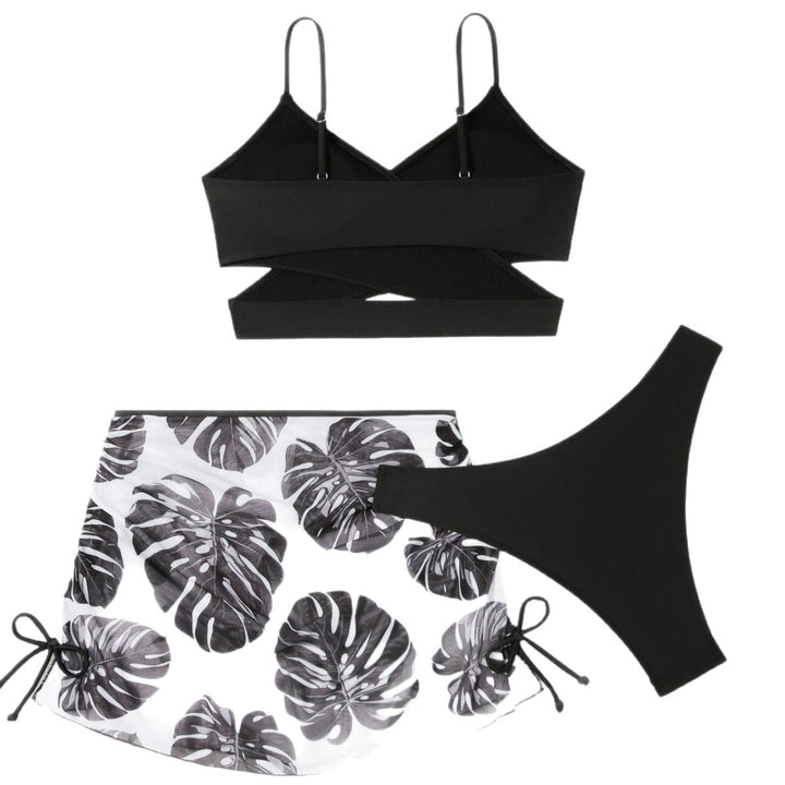 Damen Triangel-Bikini mit elegantem Wickelrock Drune