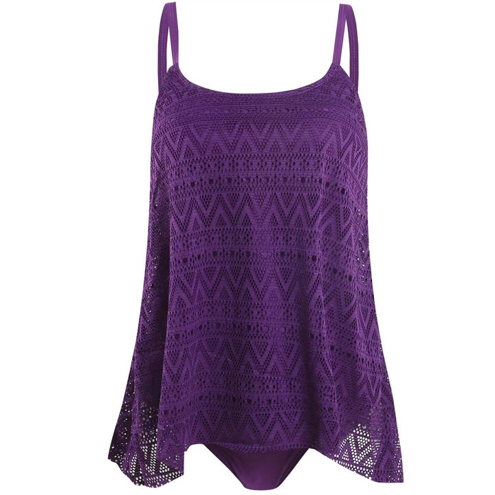 Damen elegantes Strandtop mit modischem Lochmuster Drune