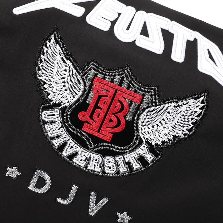 Herren Modische Bomberjacke mit Patch-Design Drune
