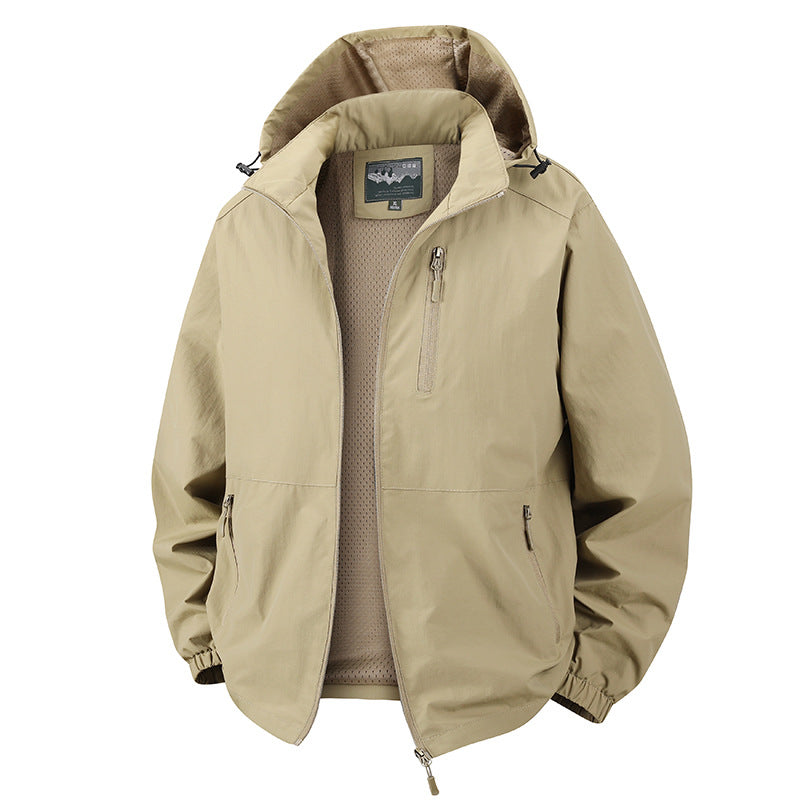 Herren Leichte Winddichte Outdoorjacke Drune