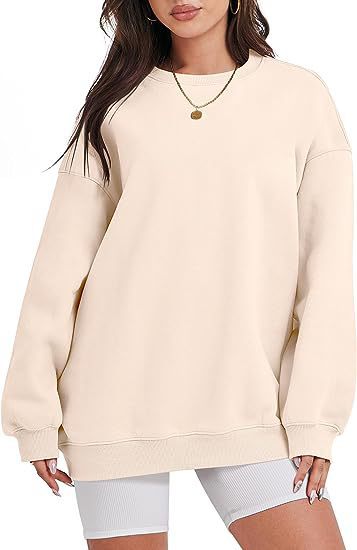 Damen nan extraweites Oversize-Sweatshirt mit überschnittener Schulter und angerautem Innenfutter Drune