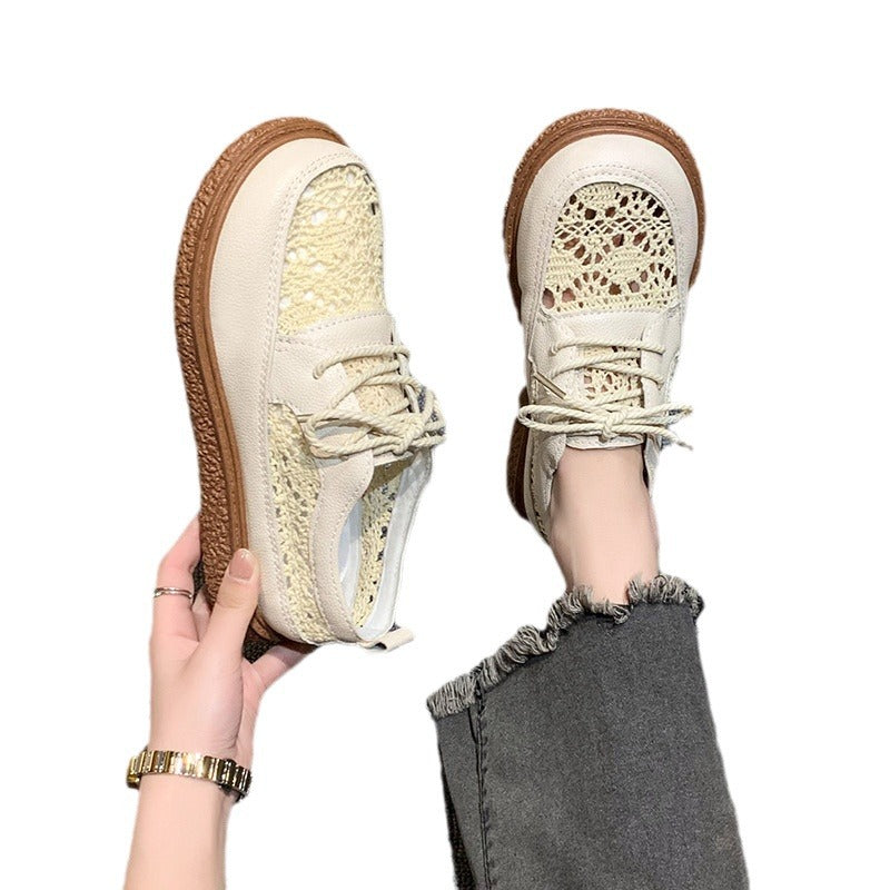 Damen Komfortable Freizeit Sneakers mit atmungsaktiver Oberflächenstruktur Drune