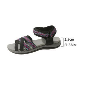 Damen Sportliche Sandalen mit verstellbaren Riemen und ergonomischer Fußbettung Drune