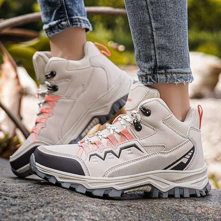 Damen Mid-Cut Geländewanderstiefel mit D‑Ring‑Schnürung, verstärktem Zehenschutz und griffiger Mehrzonen‑Trailsohle Drune