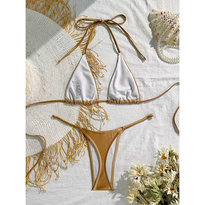 Damen Triangel-Bikini mit verspieltem Fransen-Design Drune