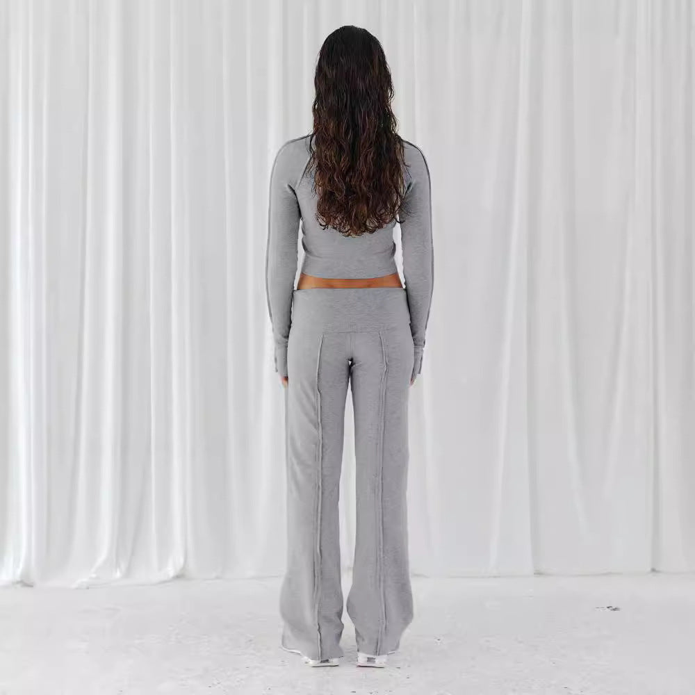 Damen Flared Yoga-Hose mit hohem Bund und atmungsaktivem Material Drune