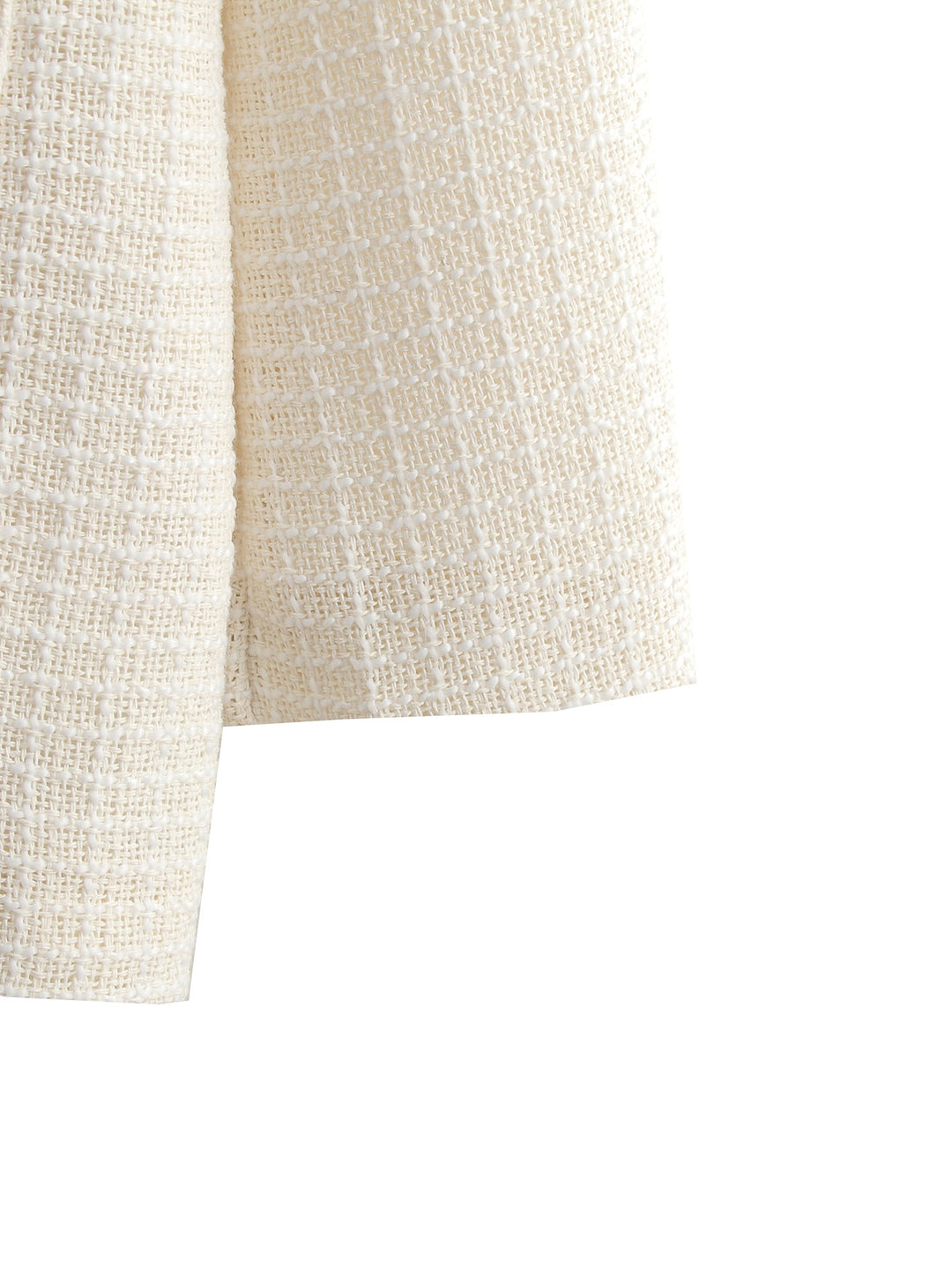 Damen Bouclé-Tweed Blazerjacke mit Rundhals und aufgesetzten Taschen Drune
