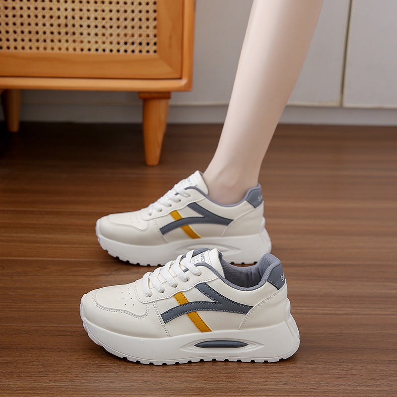 Damen Sportliche Plattform-Sneaker mit atmungsaktivem Obermaterial und komfortabler Dämpfung Drune