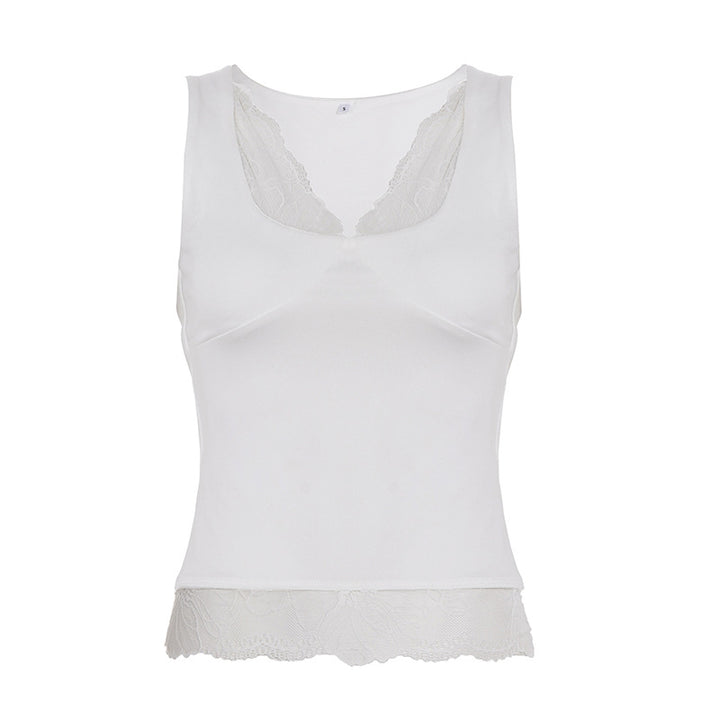 Damen Spitzen-Top mit eleganter Schnittführung Drune