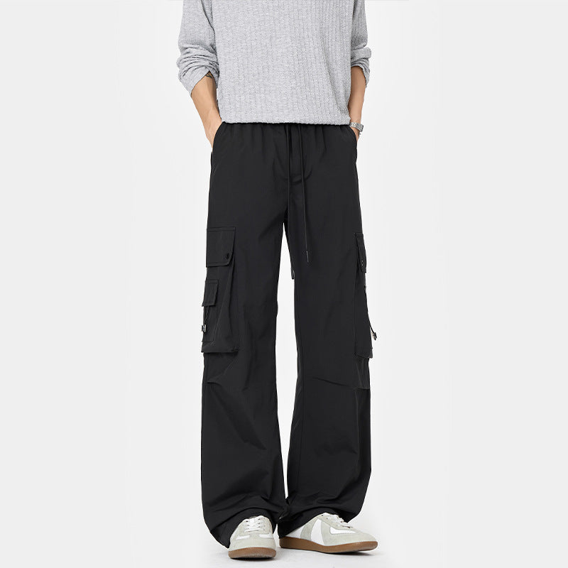 Herren Cargo-Hose mit mehreren Taschen und elastischem Bund Drune