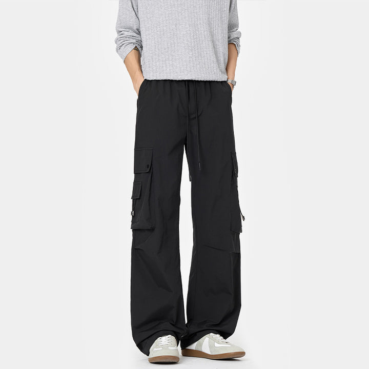 Herren Cargo-Hose mit mehreren Taschen und elastischem Bund Drune