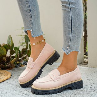 Damen Klassische Loafer mit robuster Profilsohle und gepolstertem Komfortfußbett Drune