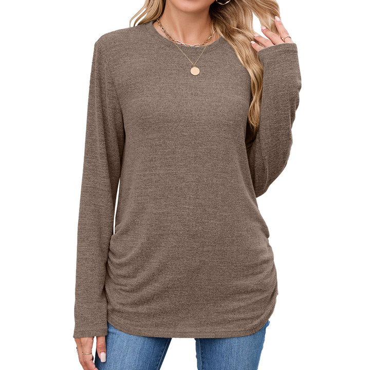 Damen Langearmshirt mit Raffung Drune
