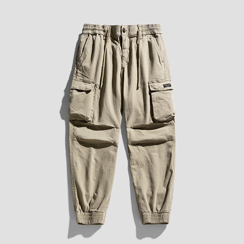 Herren Robuste Cargo-Jogginghose im Utility-Style mit Tunnelzugbund, aufgesetzten Klappentaschen und Kniepaneelen Drune