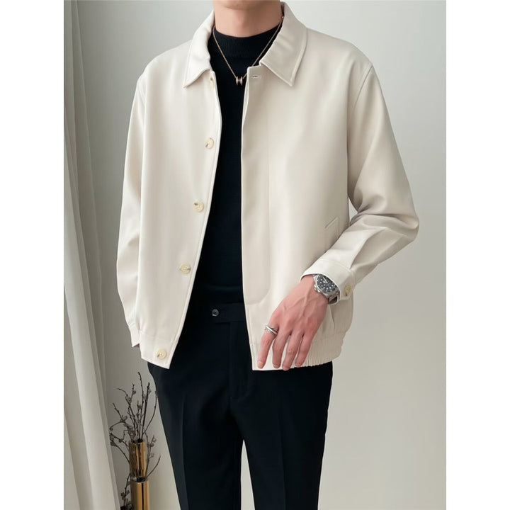 Herren Modische Jacke mit Druckknöpfen Drune