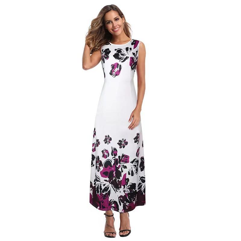 Damen Maxikleid mit Floralem Print und Praktischen Taschen Drune