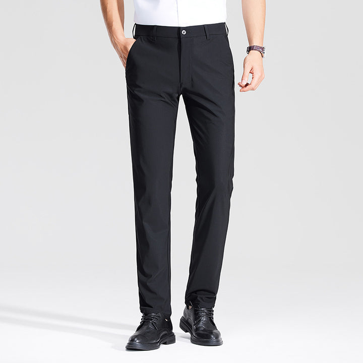 Herren Schlanke Business‑Stretchhose mit Bügelfalte und Komfortbund Drune