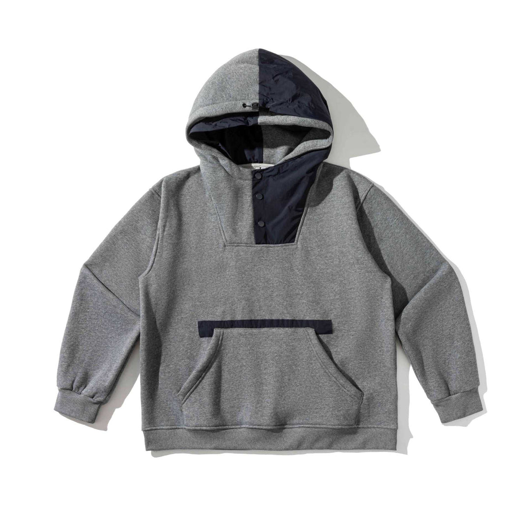Unisex Oversize Kapuzenpullover mit technischem Frontpanel und Kängurutasche Drune