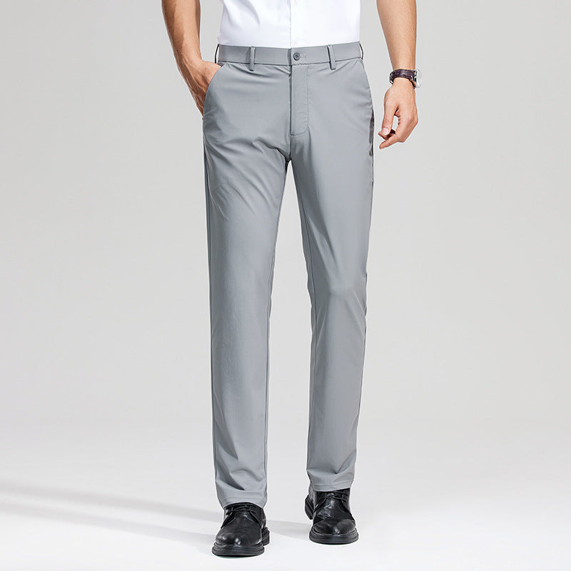 Herren Schlanke Business‑Stretchhose mit Bügelfalte und Komfortbund Drune