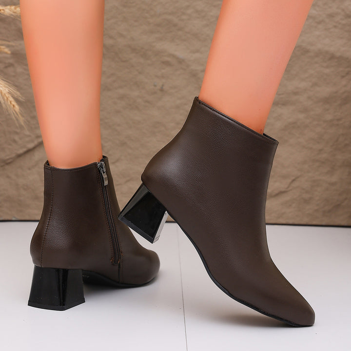 Damen Elegante Stiefeletten mit Blockabsatz Drune 1787605982