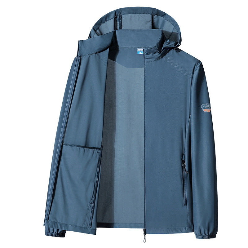 Herren Leichte Funktionsjacke mit Kapuze