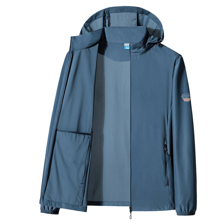 Herren Leichte Funktionsjacke mit Kapuze