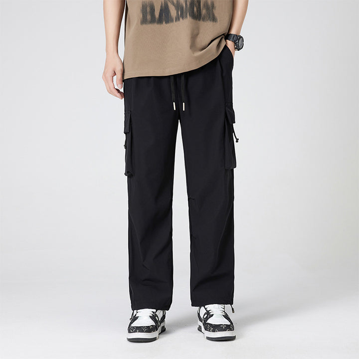 Damen Cargohose im Outdoor-Stil mit Kordelbund, großen Seitentaschen und verstellbarem Saum Drune