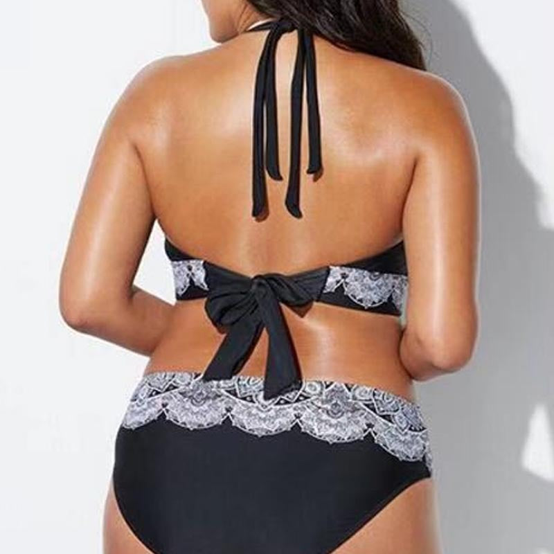 Damen Triangel-Bikini mit kontrastierenden Dessins Drune