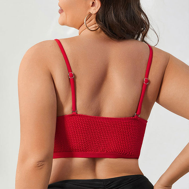Damen Elegantes und bequemes Bikinitop mit raffinierten Texturen Drune