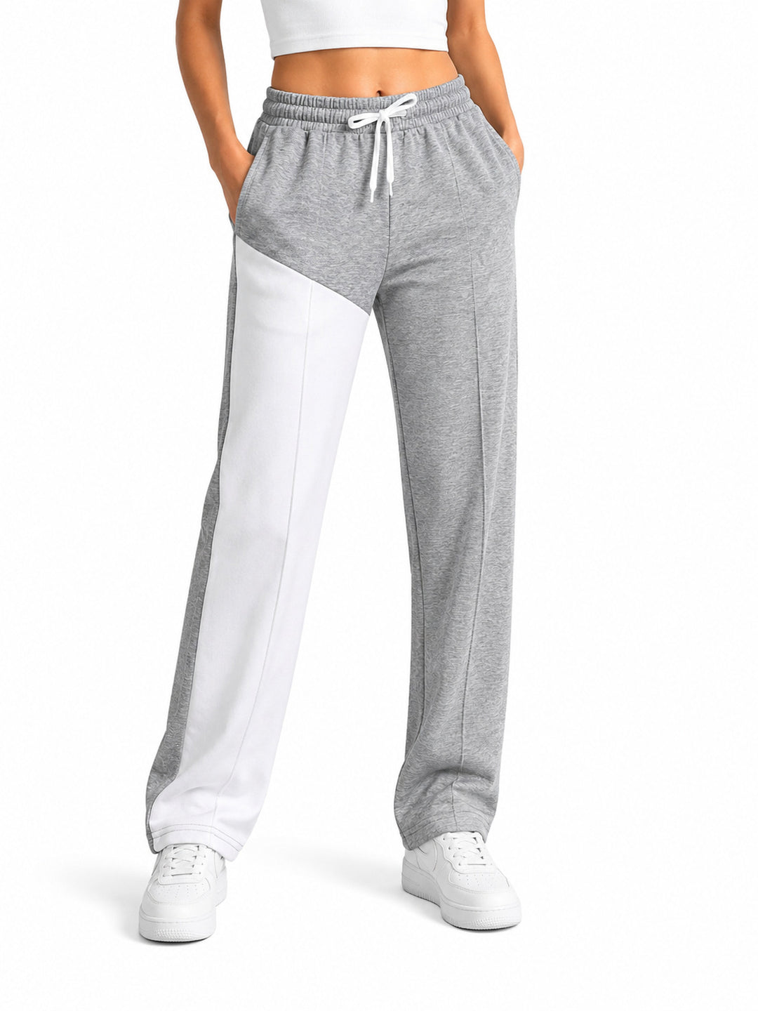 Damen Sportliche Freizeithose mit modischem Farbeinsatz Drune