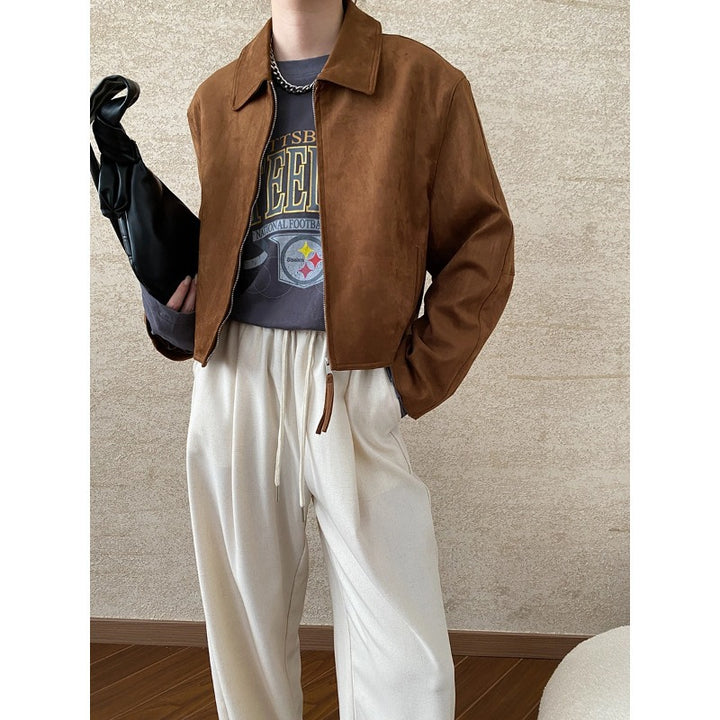 Damen Kurzjacke aus weichem Wildlederimitat mit minimalistischen Details Drune